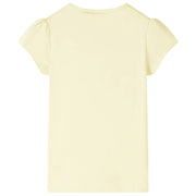 Maglietta da Bambina Giallo Tenue 116 10581