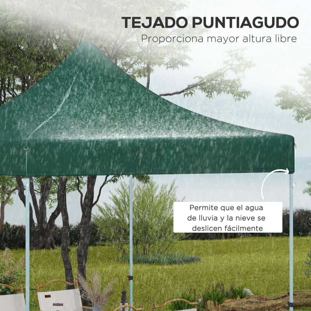 Tenda da Giardino Pieghevole ¨C zephmum ¨C Verde 3x3 m