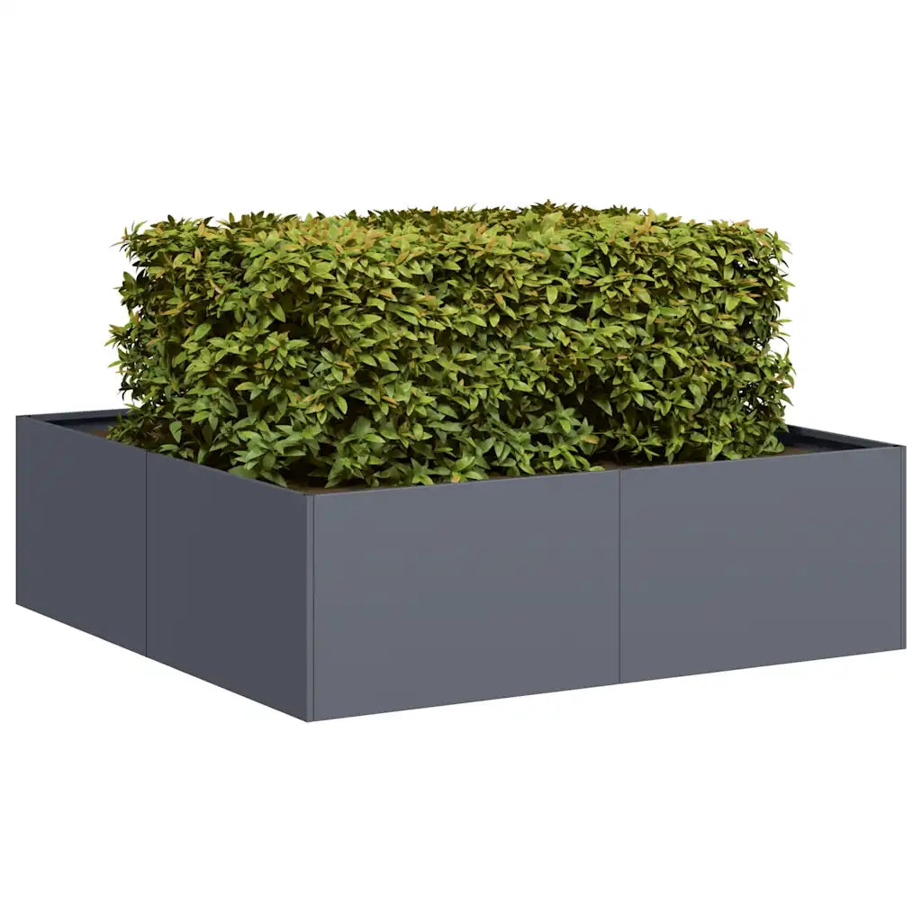 Fioriera Antracite 100x100x30 cm in Acciaio 860810