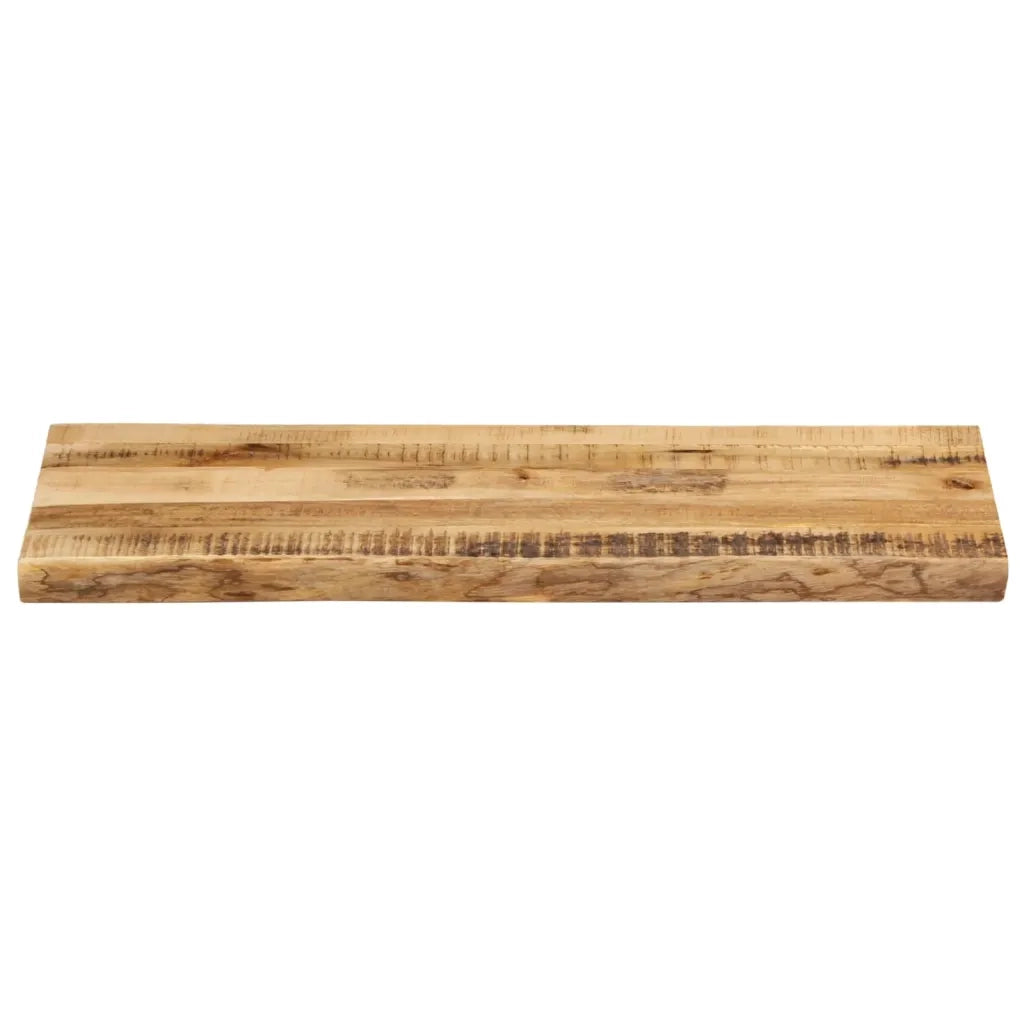 Piano Tavolo Bordi Vivi 80x40x2,5cm Legno Massello Mango Grezzo 370658