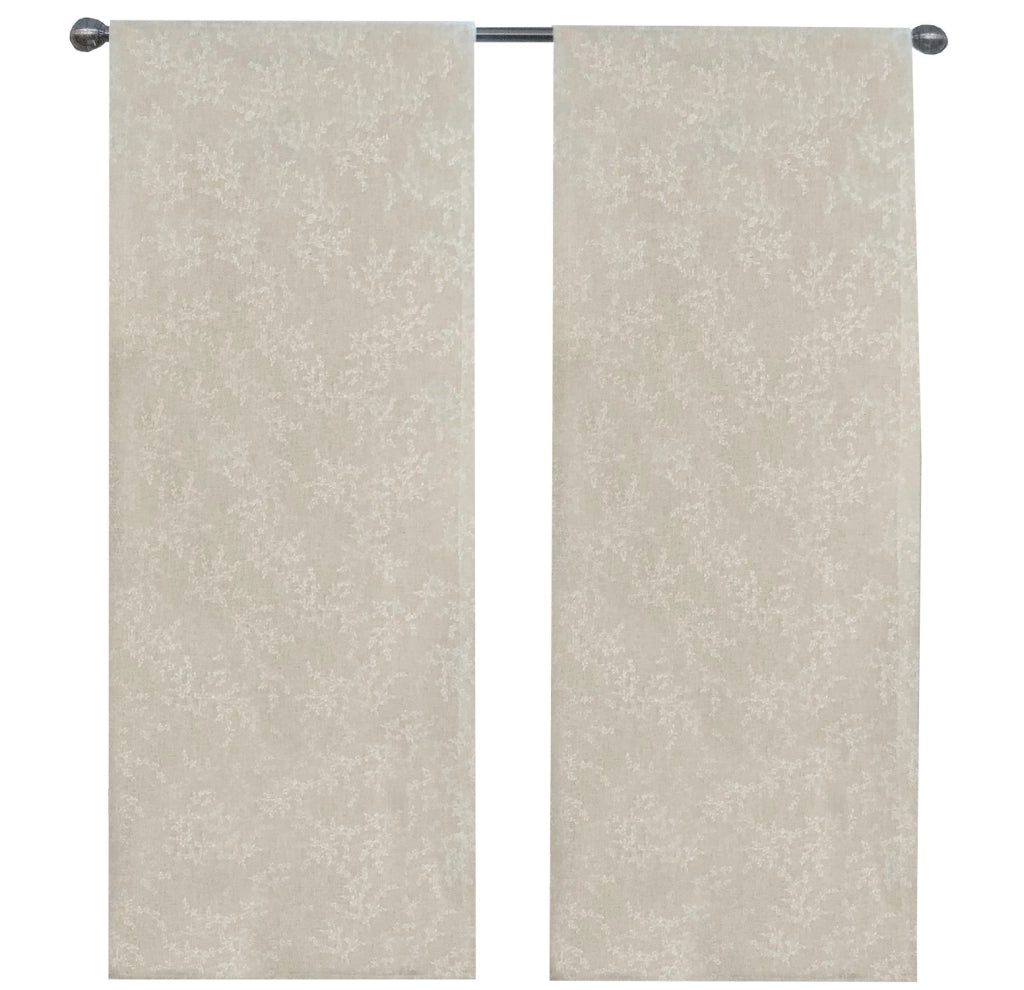 Tende Casa Finestre Porte Interno Coppia 2pz Tessuto Semitrasparente Elegante Moderna 60x240 Cm Tortora
