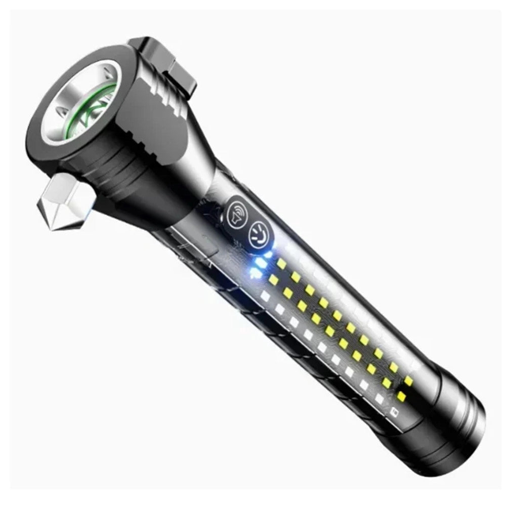 Trade Shop - Torcia Elettrica Ricaricabile Multiuso A Led In Alluminio Q-d650 Emergenza Martello -