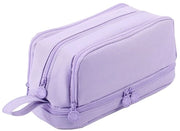 Borsa per bagno, 4 compartimenti, grande capacità, multifunzionale, 22x9,5x10cm, colore blu scuro