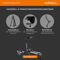 Camera rig modulare Mutabilis per setup fotografia professionale - in alluminio aeronautico - incl. spallacci, maniglia superiore, base e accessori - cage per corpo macchina