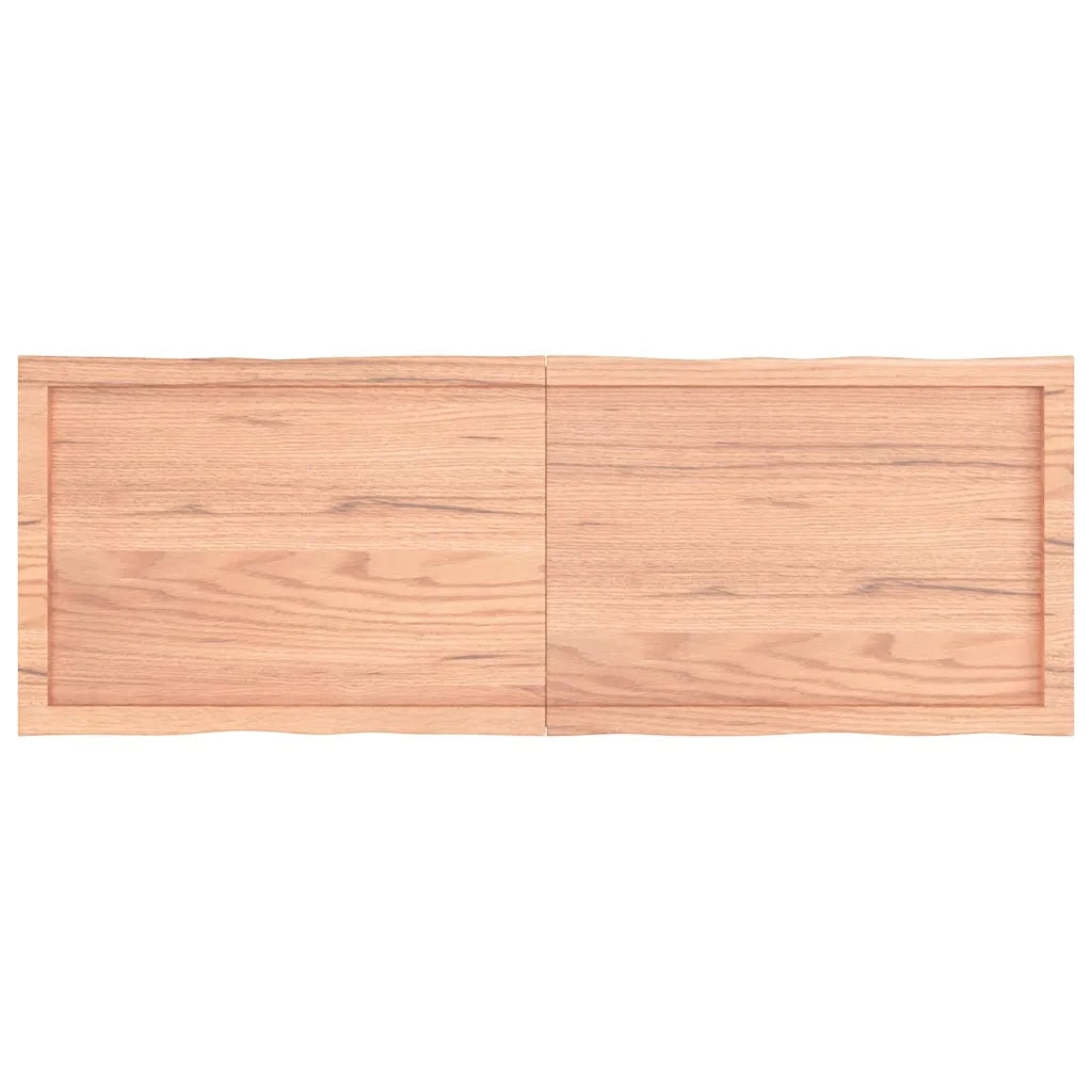 Piano Tavolo Marrone Chiaro 140x50x(2-6) cm Rovere Non Trattato 363965