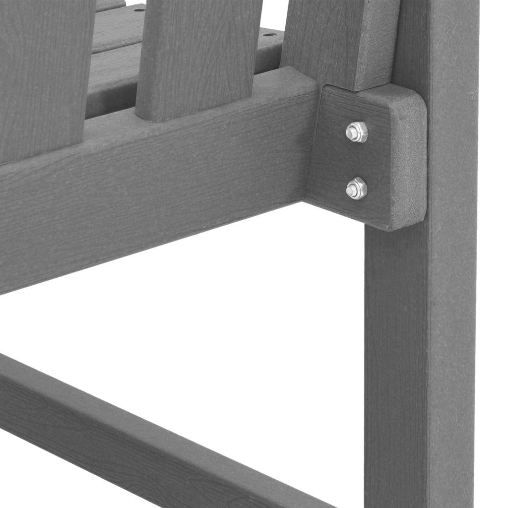 Panchina da giardino Grigio chiaro 120 cm HDPE