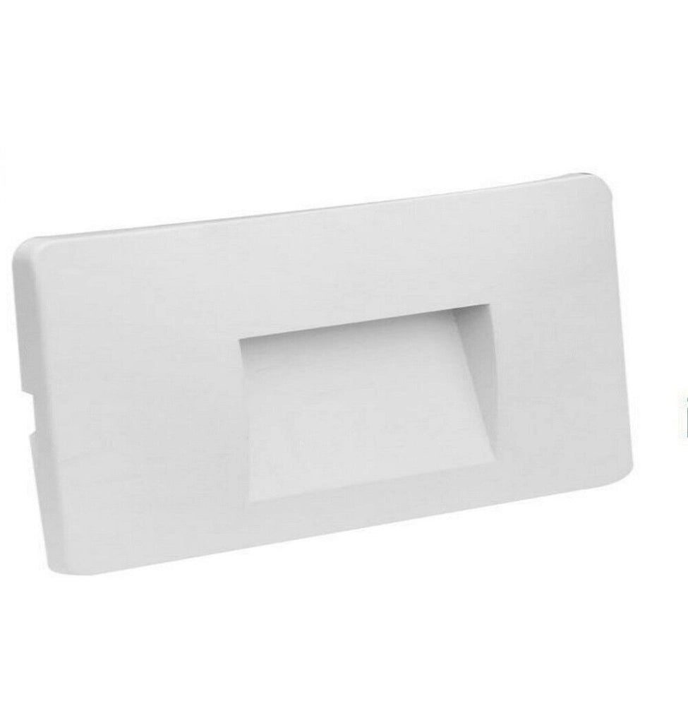 Faretto led 4W esterno IP44 segnapassi per cassetta 503 CCT switch per cambiare 3 tonalita luce bianca calda naturale fredda Nero