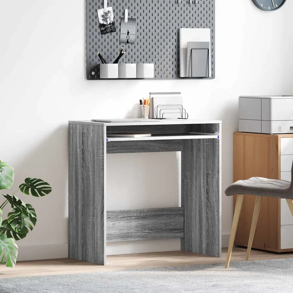 Scrivania | Tavolo da Ufficio Grigio Sonoma 77.5 x 43 x 79 cm Legno multistrato