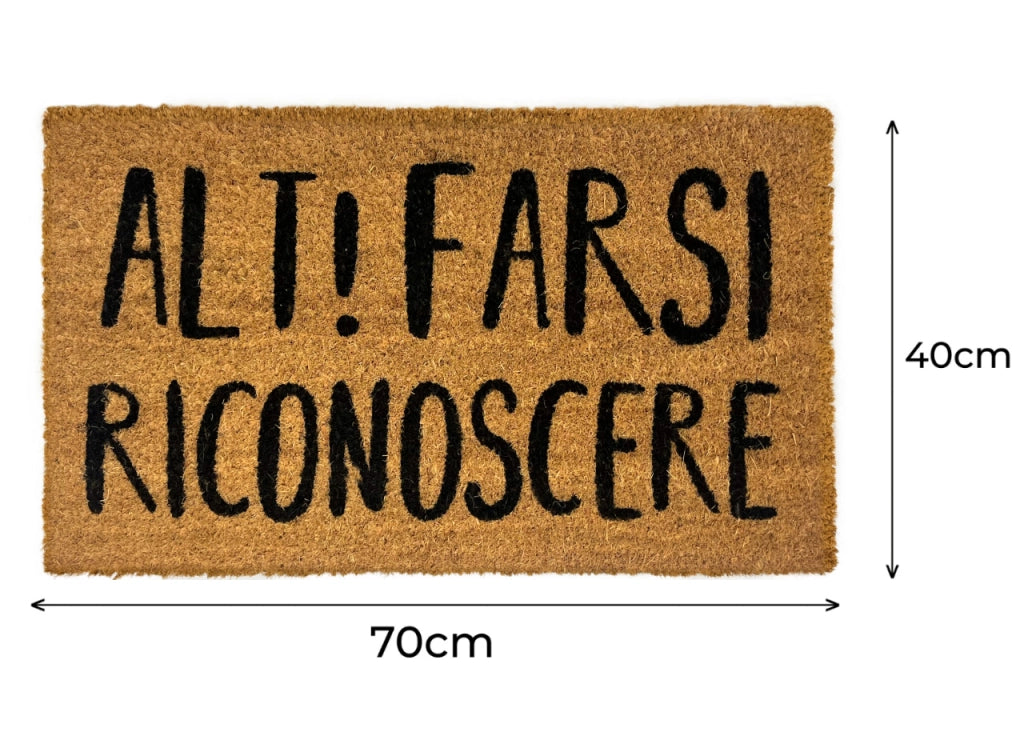 Zerbino Entrata Ingresso Casa Antiscivolo Cocco Allegro Alt! Farsi Riconoscere