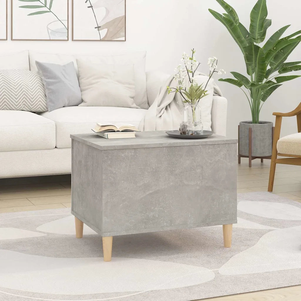 Tavolino Salotto Grigio Cemento 60x44,5x45 cm Legno Multistrato 819568