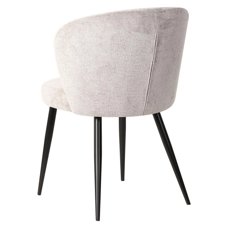 Set di 2 Poltroncine Evelyn 58x48x80,5cm In Tessuto Tortora