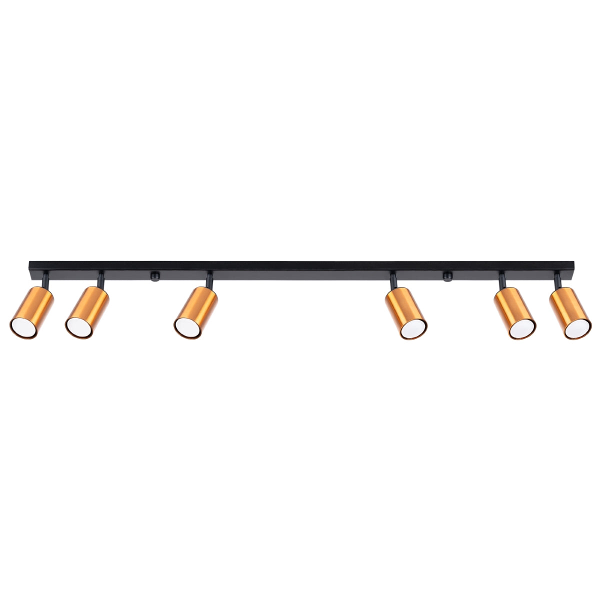 Lampada moderna in acciaio tubolare WINX Bittersweet Shimmer a 6 luci, colore nero rame
