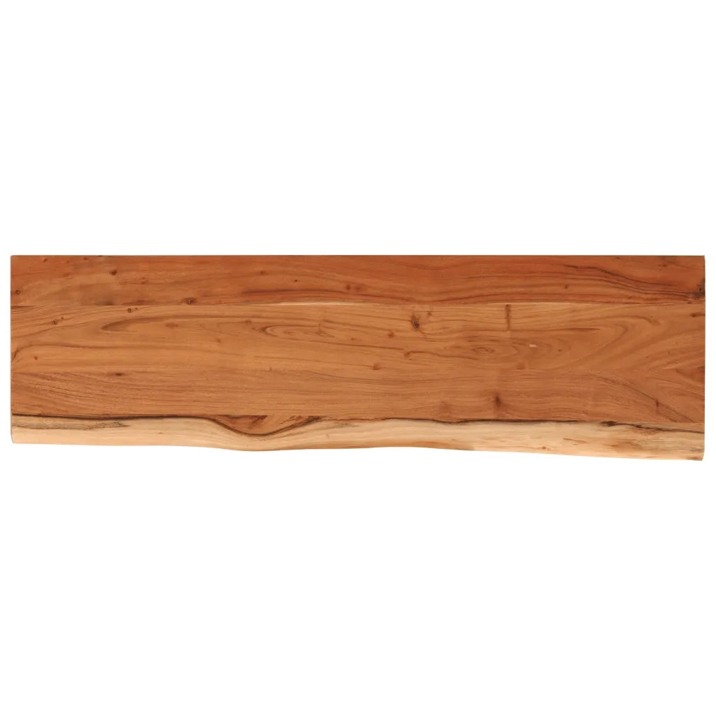 Mensola a Muro 70x20x3,8cm Rettangolare Legno Acacia Bordi Vivi