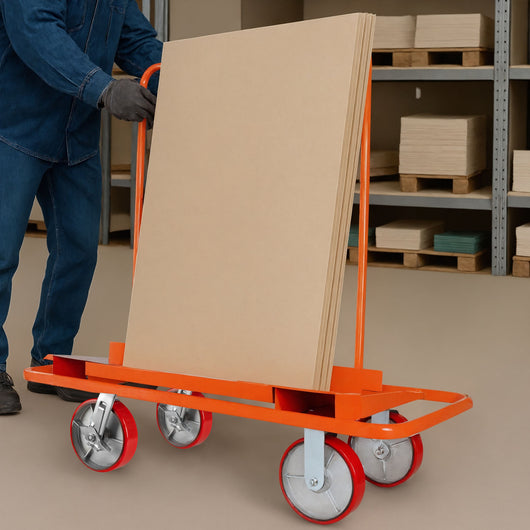 Carrello porta lastre in cartongesso fino a 1500 kg,in acciaio, con 4 ruote, 120 x 59 x 110 cm, per il trasporto di pannelli, finestre, ecc