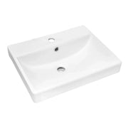Lavabo da incasso NOVA 50 cm in ceramica bianca lucida