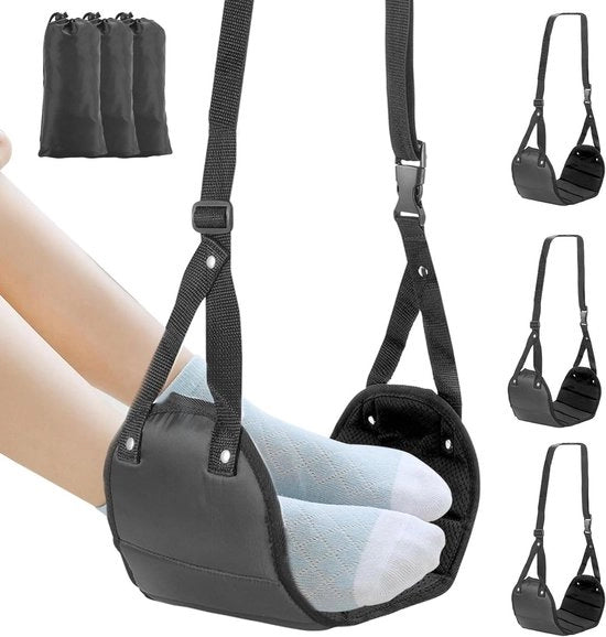 Hammock a Piedi Pieghevole da Viaggio con Regolazione di Altezza - Nero