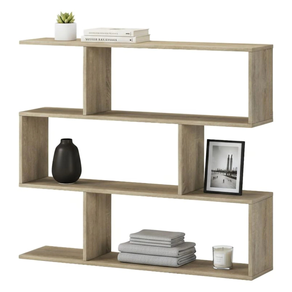Biblioteca Terzolas, Libreria 3 Ripiani, 110x25x96h cm Marrone Rovere