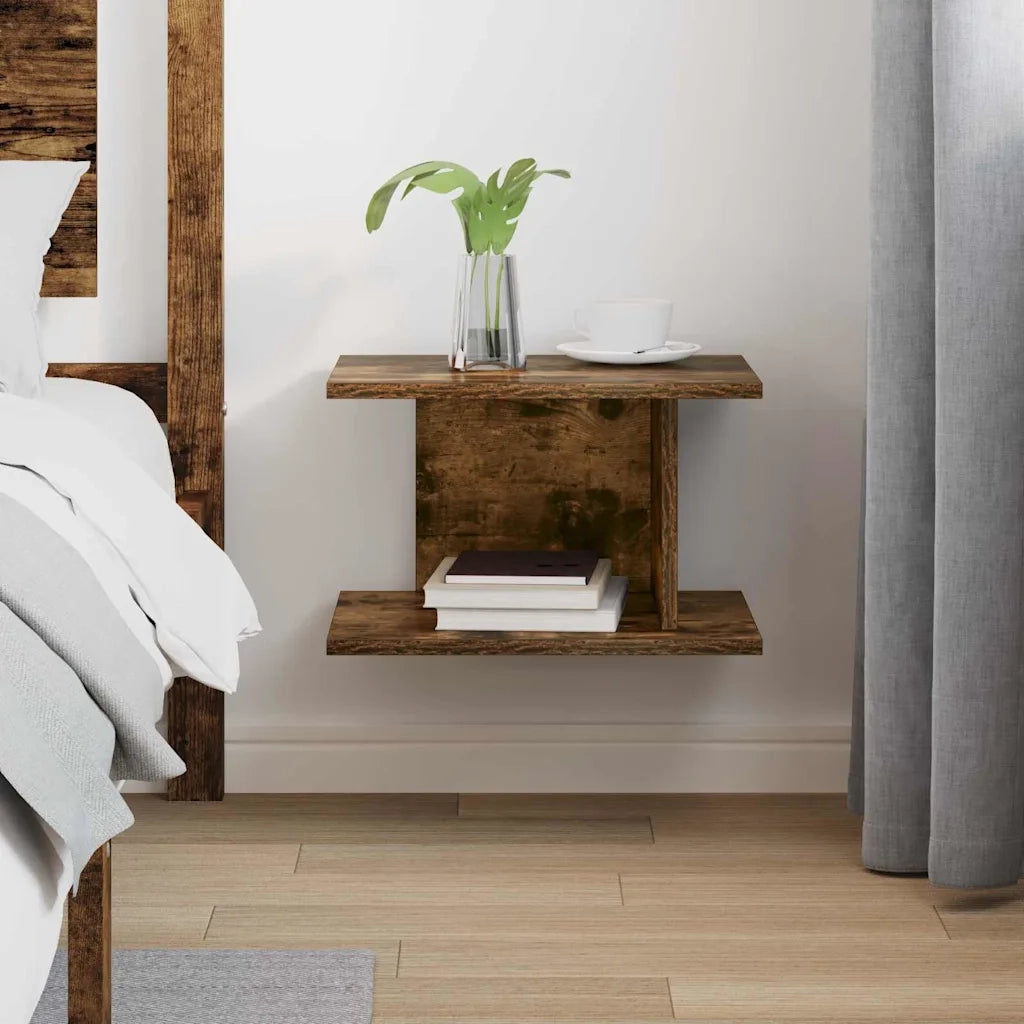 Comodino Rovere fumé 40 x 30 x 25 cm Legno multistrato 891176