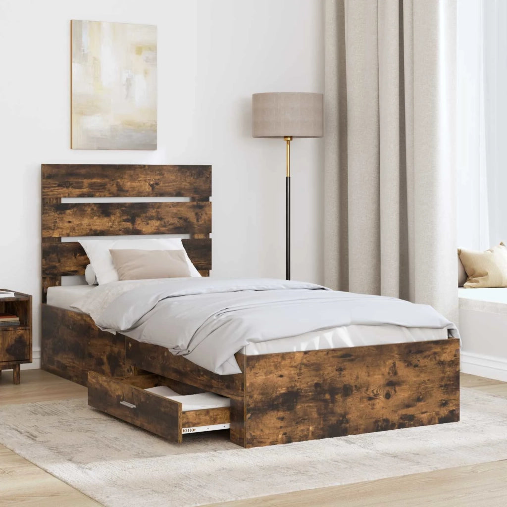 Struttura del letto Rovere fumé Legno multistrato 3412016