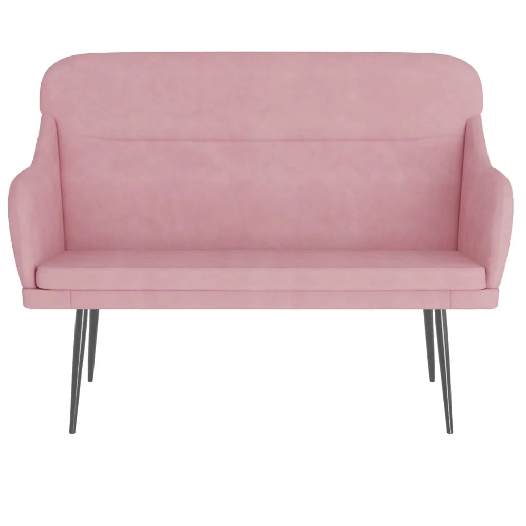 Panca/panca in velluto rosa 110 x 76 x 80 cm 02_0010691