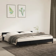 Giroletto senza Materasso Nero 200x200 cm in Velluto 347593