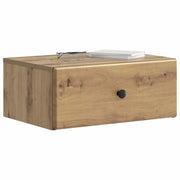 Comodino | Armadio da Notte | Mobiletto da notte a muro Rovere Artigianale 49 x 34,5 x 20 cm