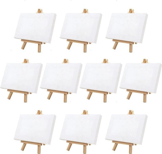 Tavolo di lavoro prelevato e verniciato, cavalletti per tavolo di lavoro per olio e acrilico - 10 pezzi - H155 x B89 cm
