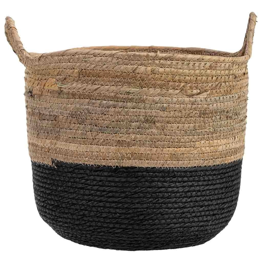 Cestino in fibra e corda di foglie di banano D31x26/31