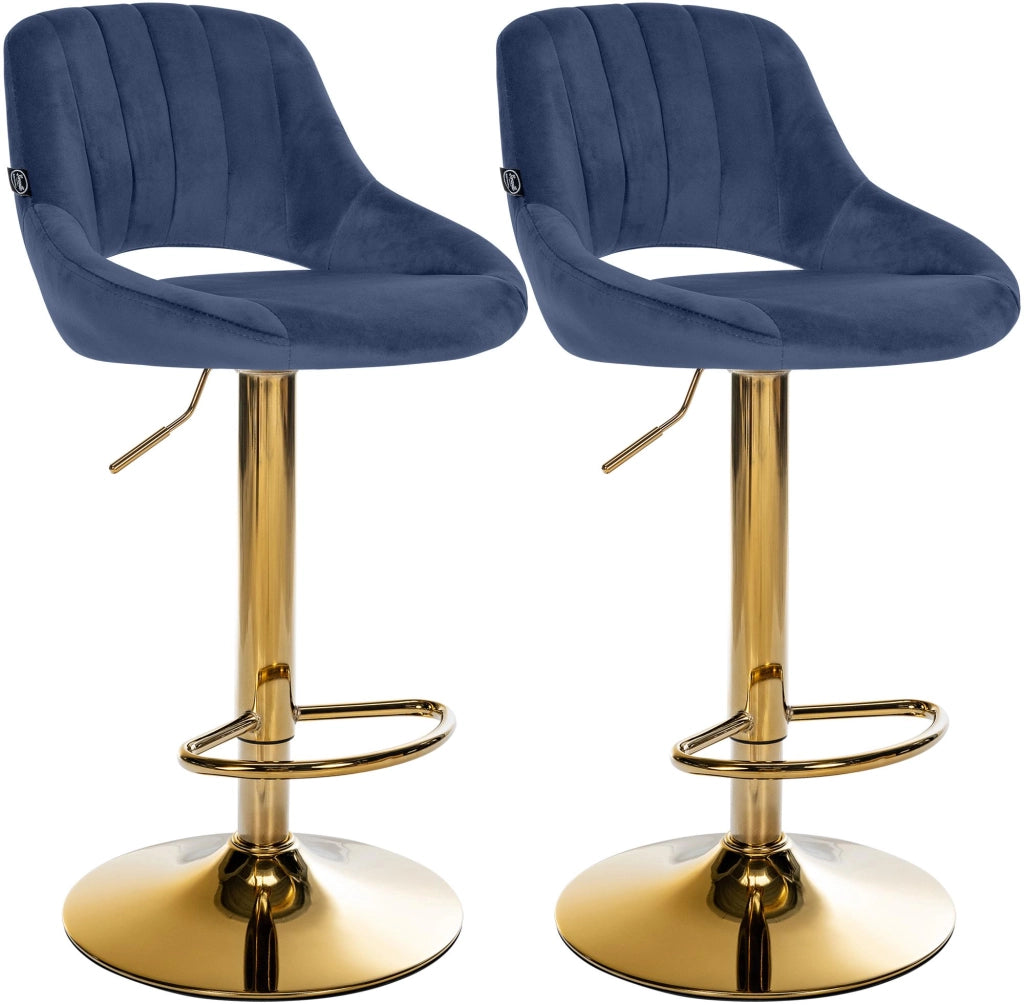 Set di 2 sgabelli da bar Milet velluto G 1