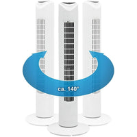 Ventilatore a Torre 80 cm silenzioso Oscillante 3 Velocità 45W con Telecomando