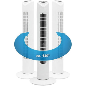 Ventilatore a Torre 80 cm silenzioso Oscillante 3 Velocità 45W con Telecomando