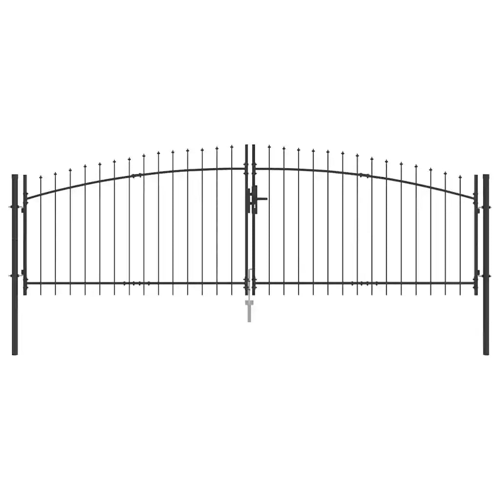 Cancello Doppio Woerden Grigio 400 x 174,5 cm Acciaio 42008856