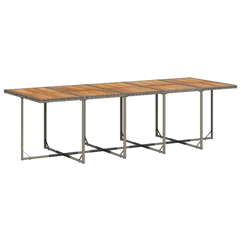 Set da Pranzo da Giardino 13pz con Cuscini Grigio in Polyrattan 3277993