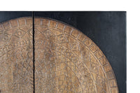 Mobile in legno di mango e metallo dorato