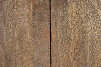 Mobile in legno di mango e metallo dorato