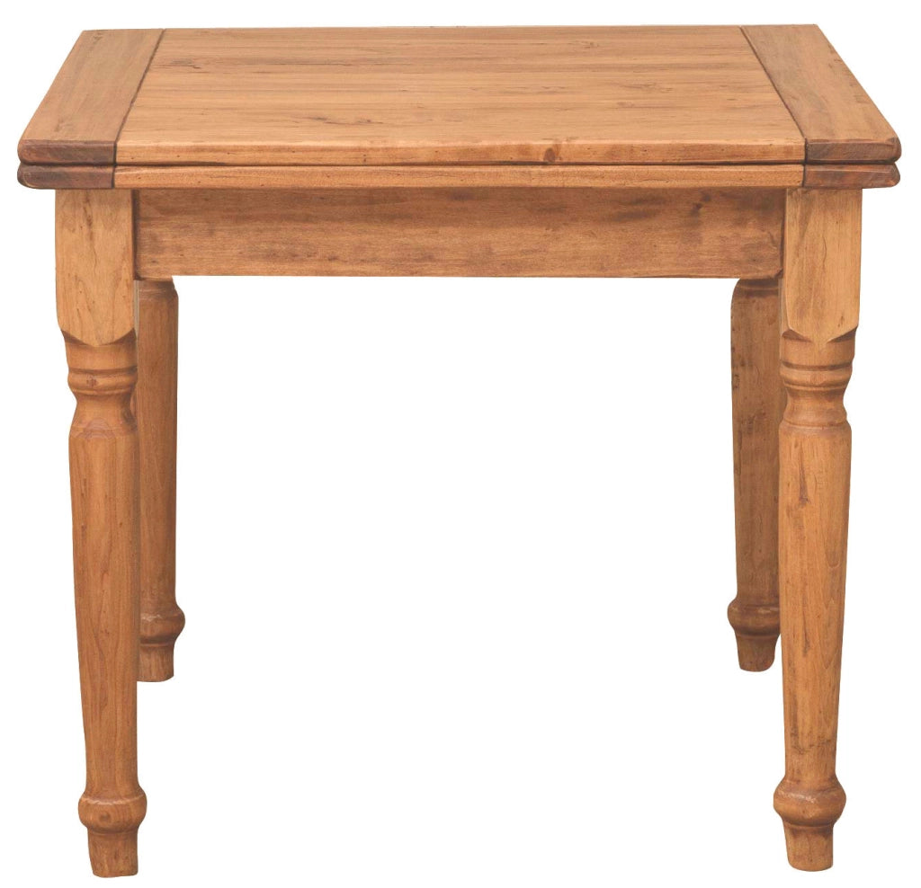 Biscottini Tavolo Country allungabile in legno massello di tiglio L90xPR90xH80 cm. Made in Italy