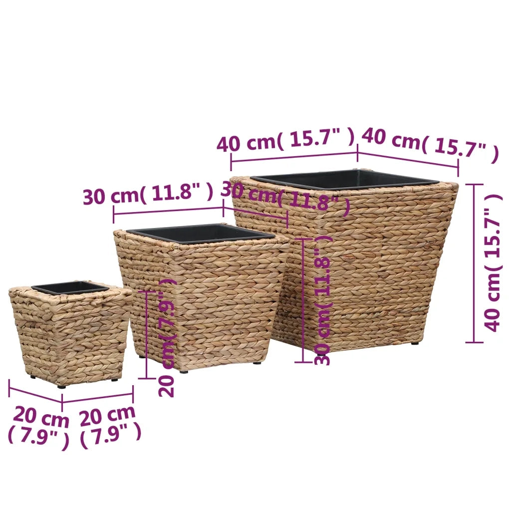 Letti Rialzati 3 pz in Giacinto Intrecciato 45571