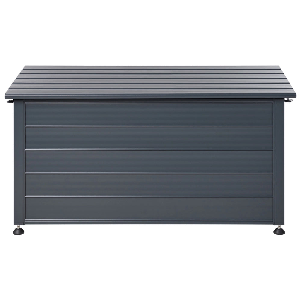 Mobile portaoggetti da giardino in alluminio grigio scuro 123x60 cm Mobili da giardino