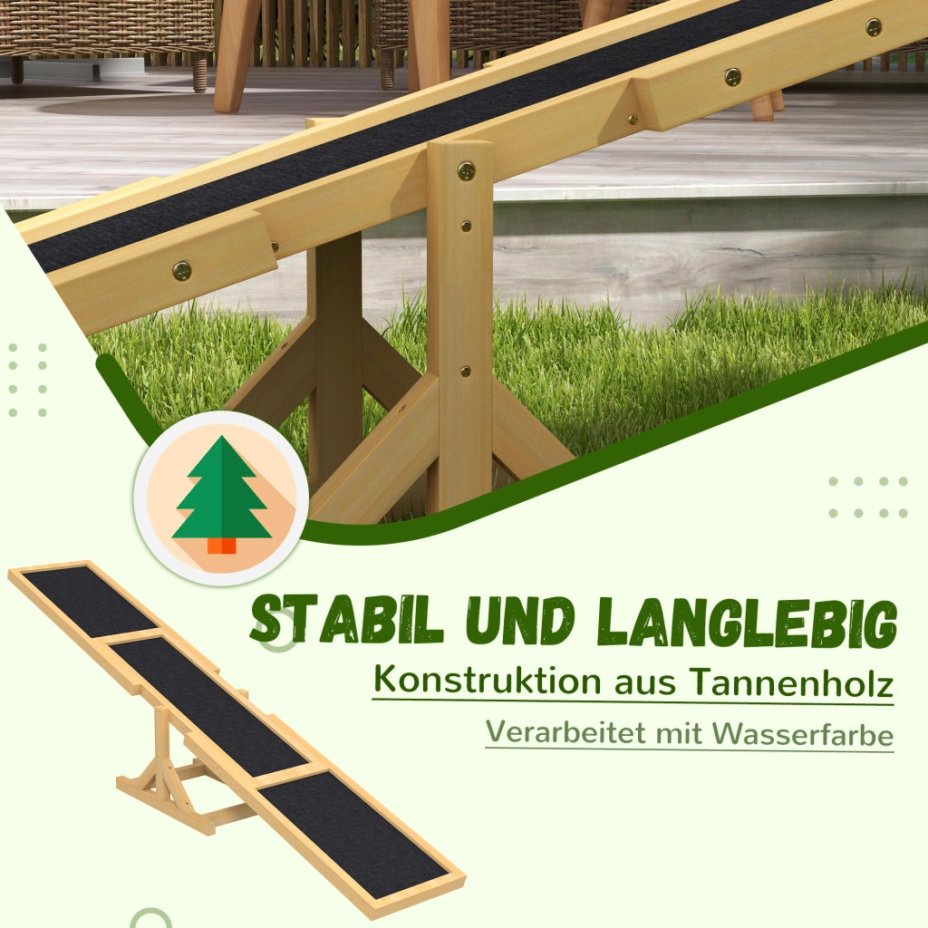 Giochi da arrampicata per cani con superficie antiscivolo in legno di pino giallo 180 × 30 × 30 cm