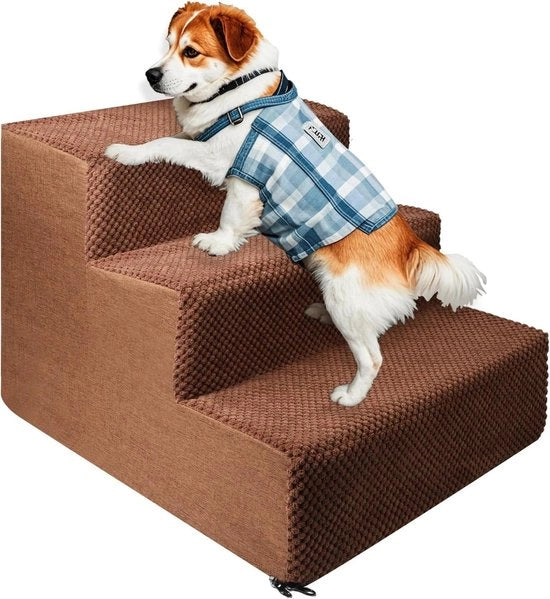 Scale a 3 passi per cani piccoli con 33 cm di altezza - Lavabile, non scivolo, impermeabile - Design portatile rimovibile