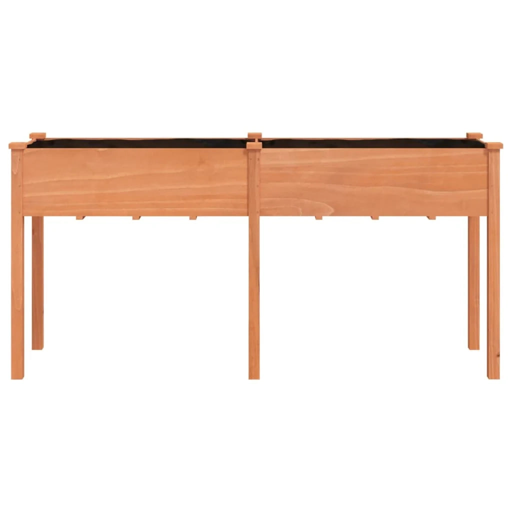 Aiuola rialzata/fioriera con rivestimento 161 x 45 x 76 cm legno massello di abete marrone 02_0038125