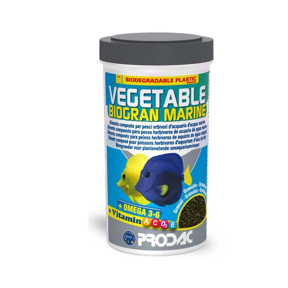 Prodac Vegetable Biogran Marine 250ml/100gr - mangime in granuli per pesci erbivori d' acqua marina