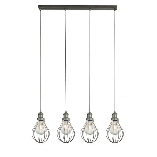 Lampadario Contemporaneo Balloon Acciaio Argento 4 Luci E27