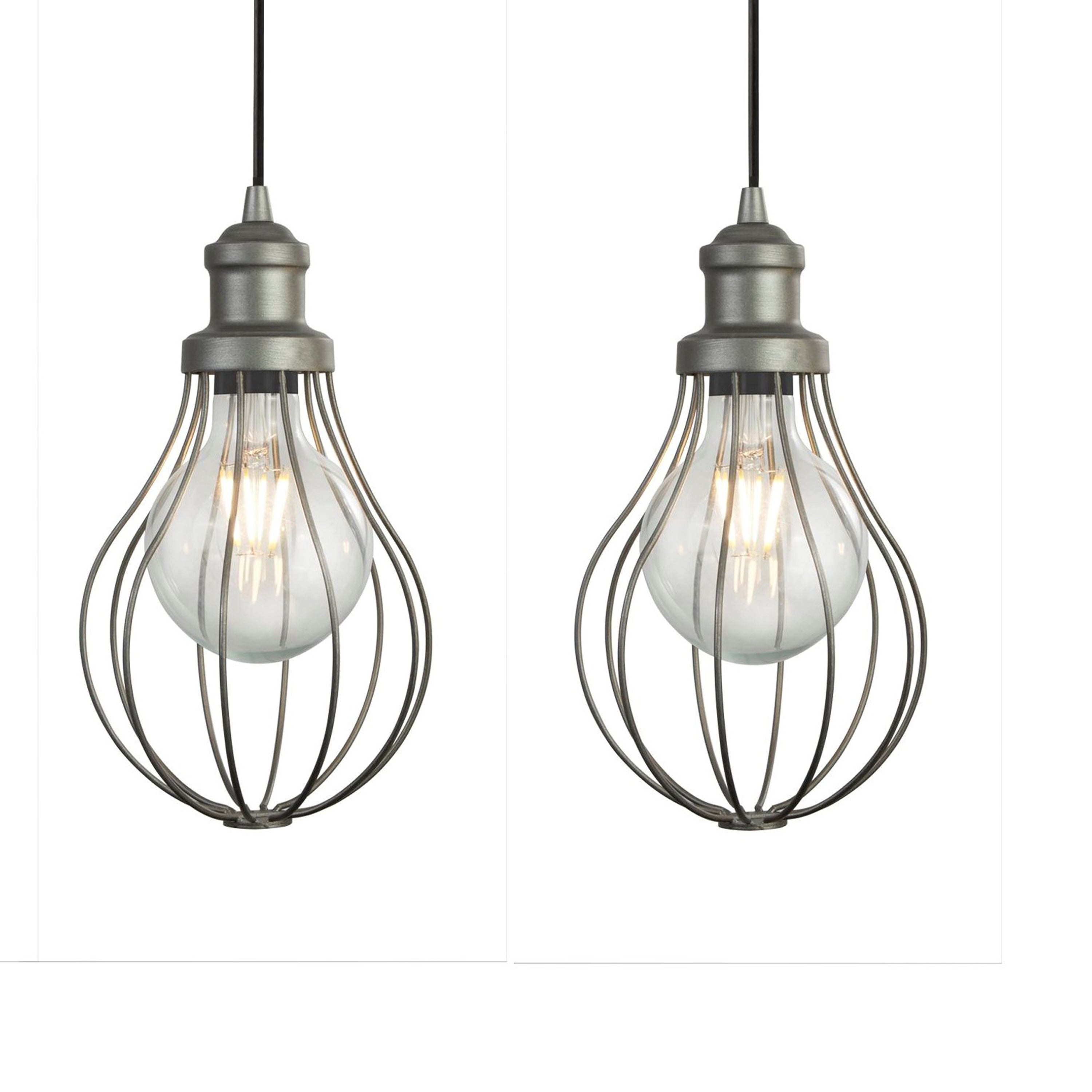 Lampadario Contemporaneo Balloon Acciaio Argento 4 Luci E27