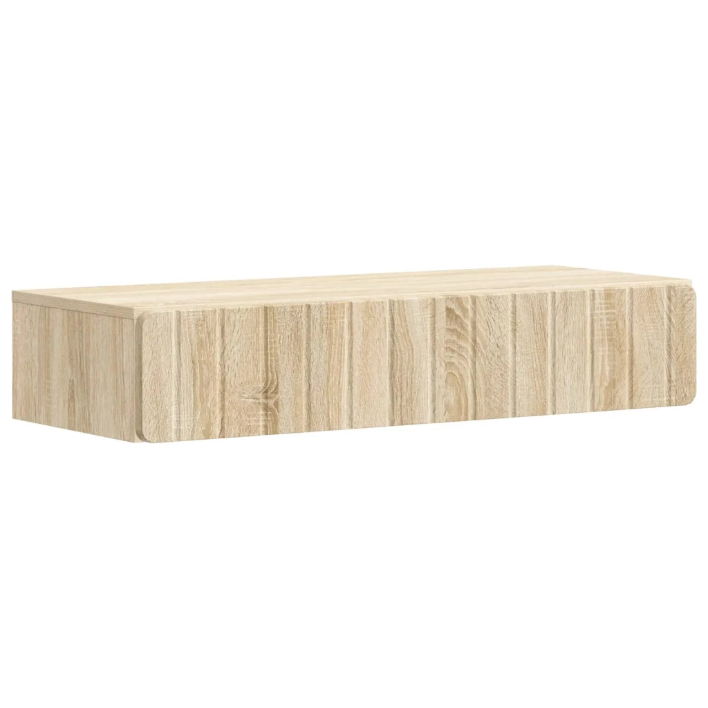 Tavolino da Parete Laterale Rovere Sonoma 87,5 x 34,5 x 17 cm 898327