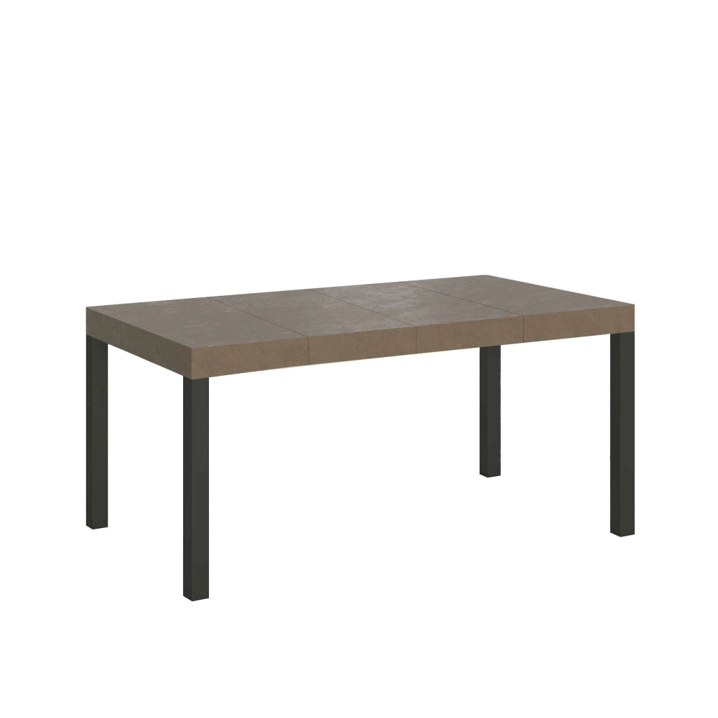 Tavolo Allungabile 120-224x90x77 cm Everyday Premium Tortora Gambe Antracite