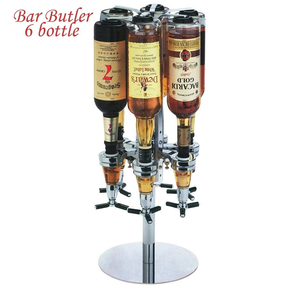 Portabottiglie Spillatore Dosatore Tavolo 6 posti per Birra e Bevande Alcoliche