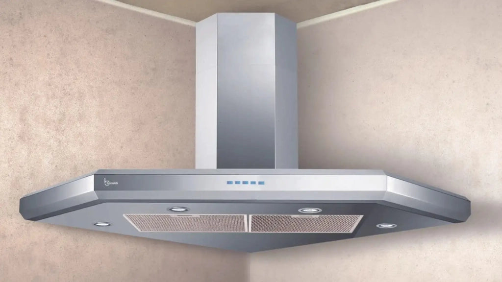 CAPPA GIOVIA ANGOLO cm 100x100 - Inox - 800 m3/h