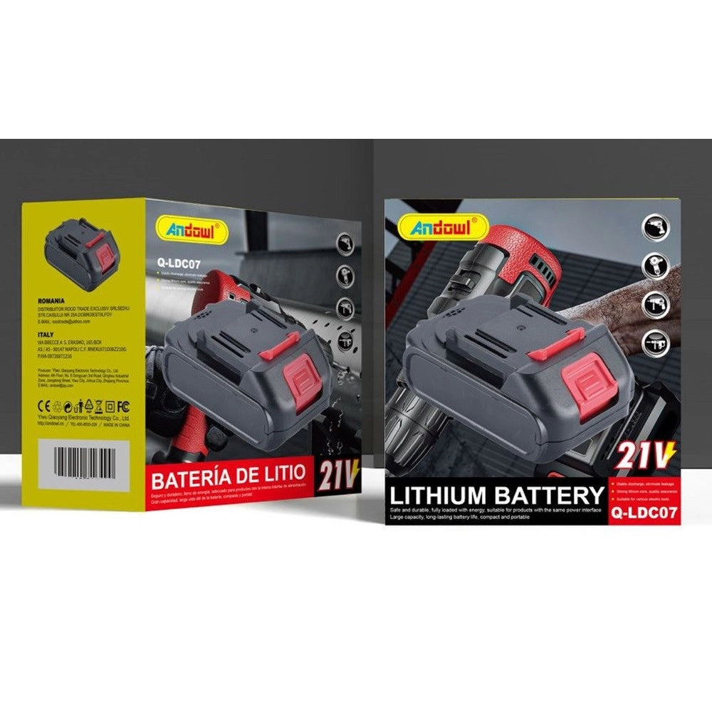 Trade Shop - Batteria Al Litio Portatile Ricaricabile Da 21 V Per Utensili Elettrici A Batterie Q-ldc07 -