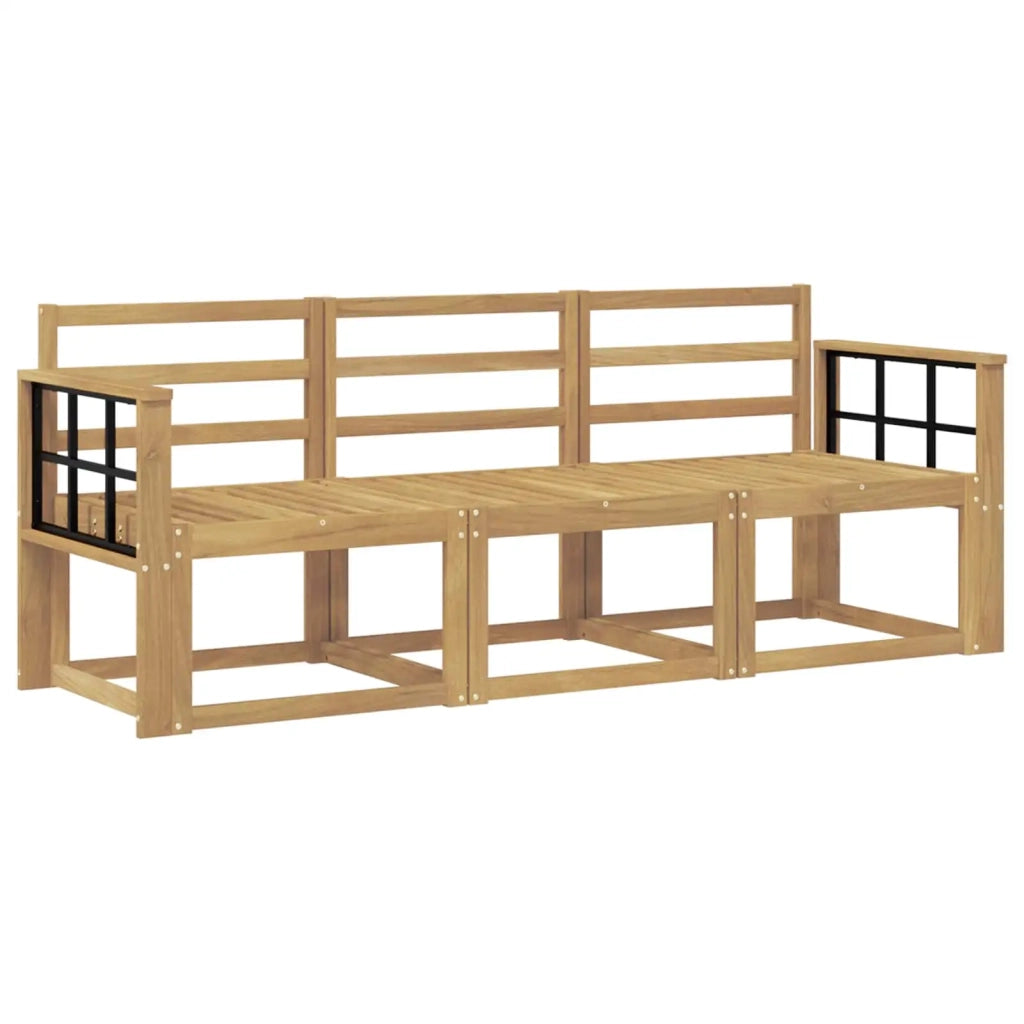 Set di divani da esterno 3 pcs Bianco 189,5 x 63 x 73 cm 3387183